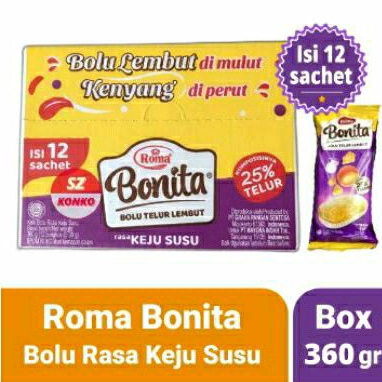 

roma bonita bolu telur rasa keju susu 30g isi 12pcs