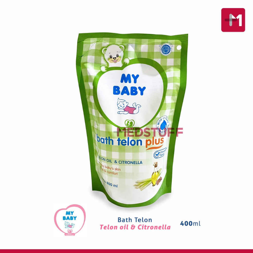 My Baby Bath Telon Plus 400ml Pouch Sabun Cair Bayi Sabun Mandi Cair Bayi Wangi Telon