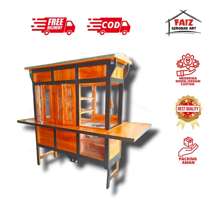 GEROBAK ANGKRINGAN ETALASE