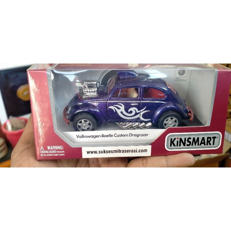 Diecast Volkswagen Beatle Dragracer Kinsmart RMZ City 1:32
