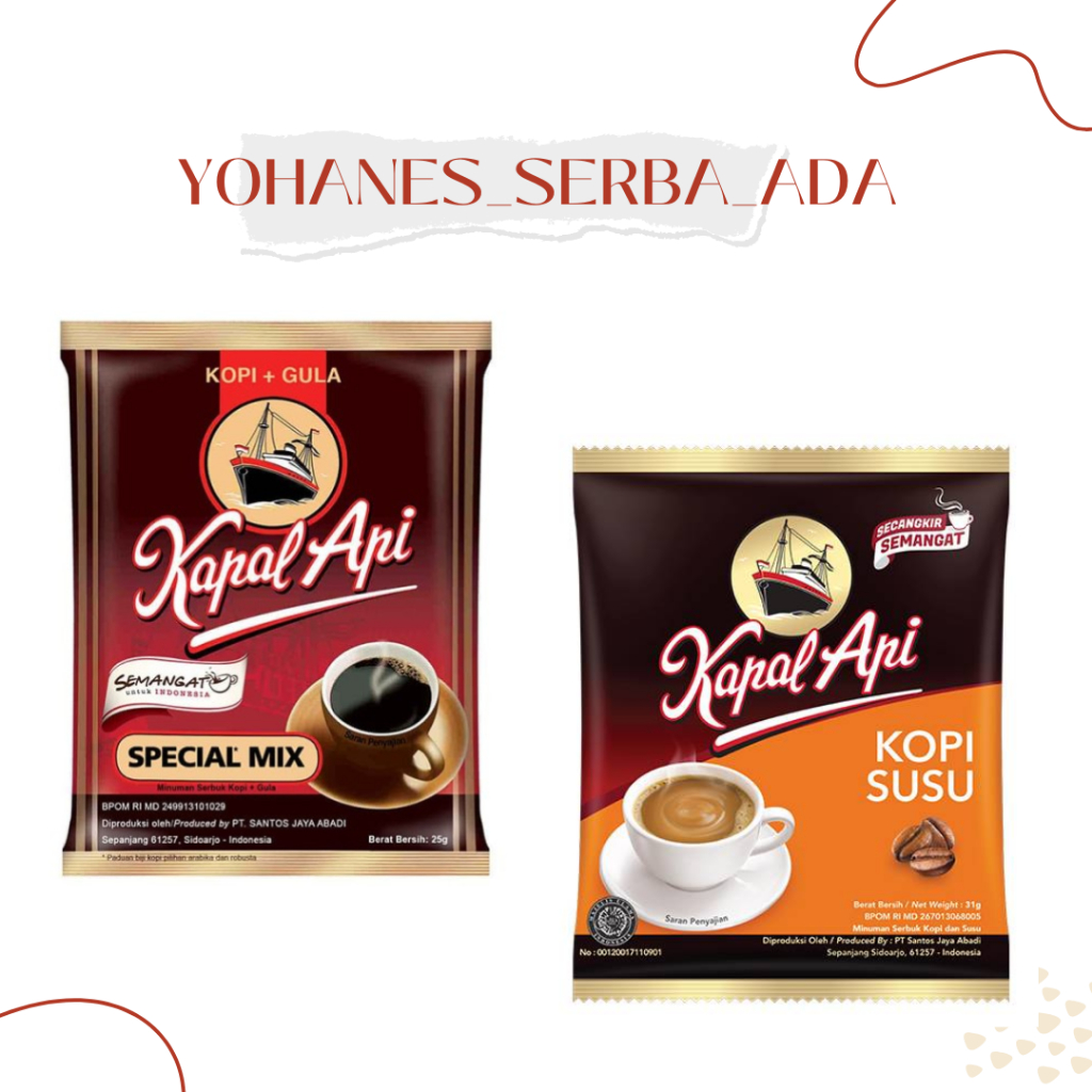 

kapal api kopi 3in1 renceng varian rasa 10x23gr