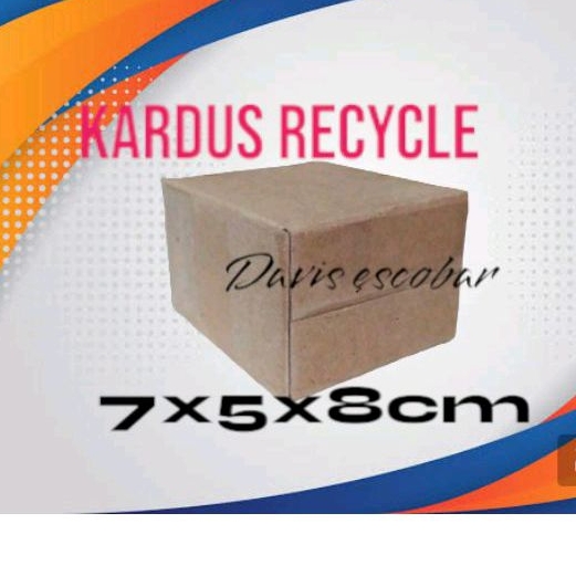 

Kardus box recycle 7x5x8cm siap pakai kerdus packaging