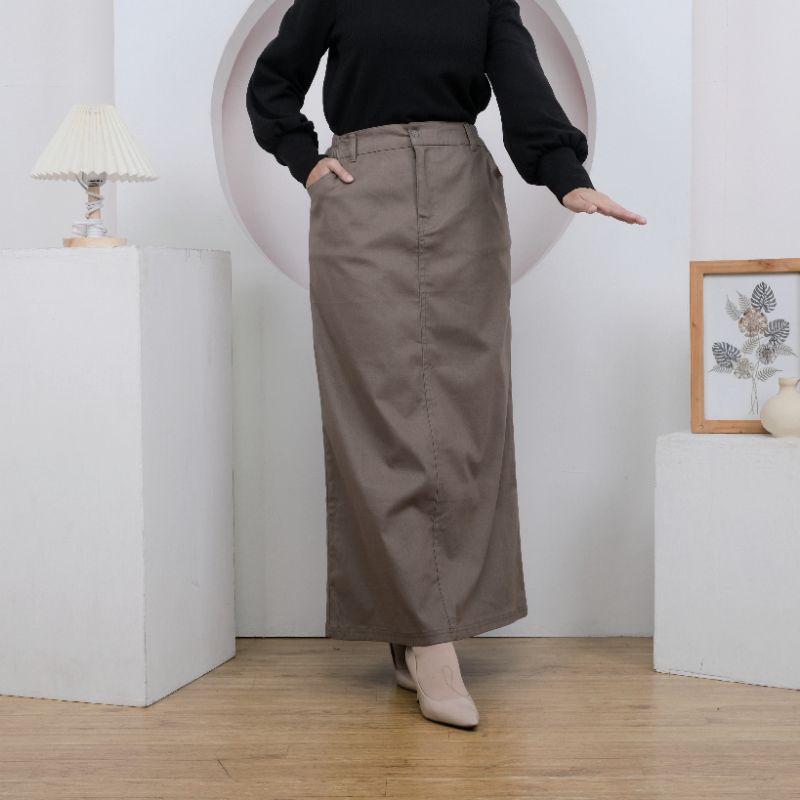 CHINO SKIRT | CHINOS SKIRT | ROK PANJANG CHINOS | ROK PANJANG WANITA | ROK KERJA | ROK KULIAH | ROK 