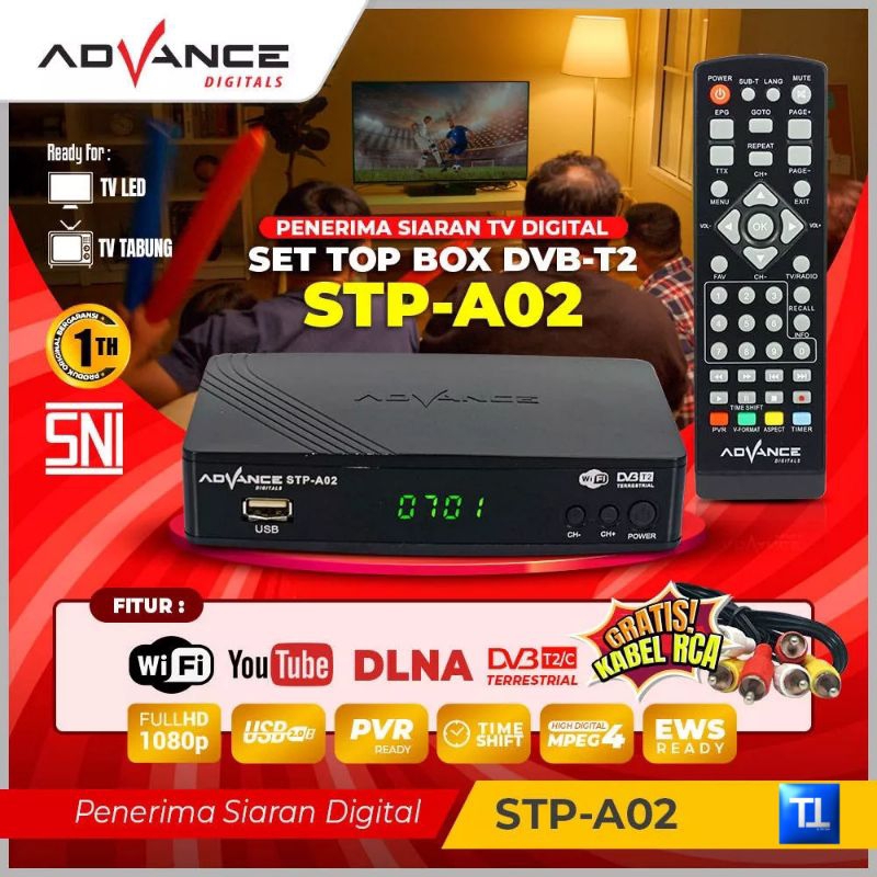 Advance STB Set Top Box TV Digital Receiver Penerima// Murah.
