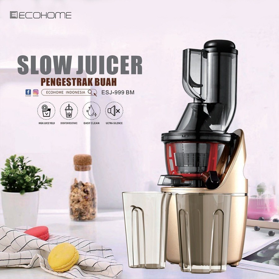 Ecohome Slow Juicer Big Mouth ESJ-999 BM Ecohome ESJ - 999 BM Original