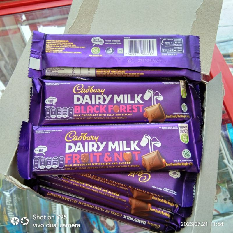 Coklat cadbury 62gram exp oktober 2023