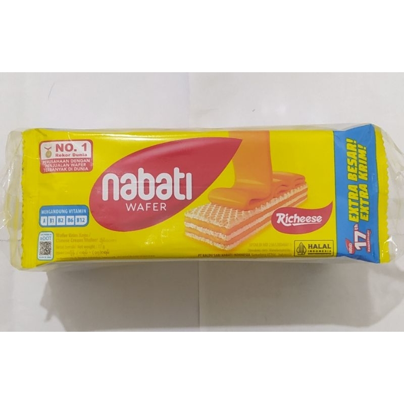 

Nabati 17 gr wafer 1000 rasa keju