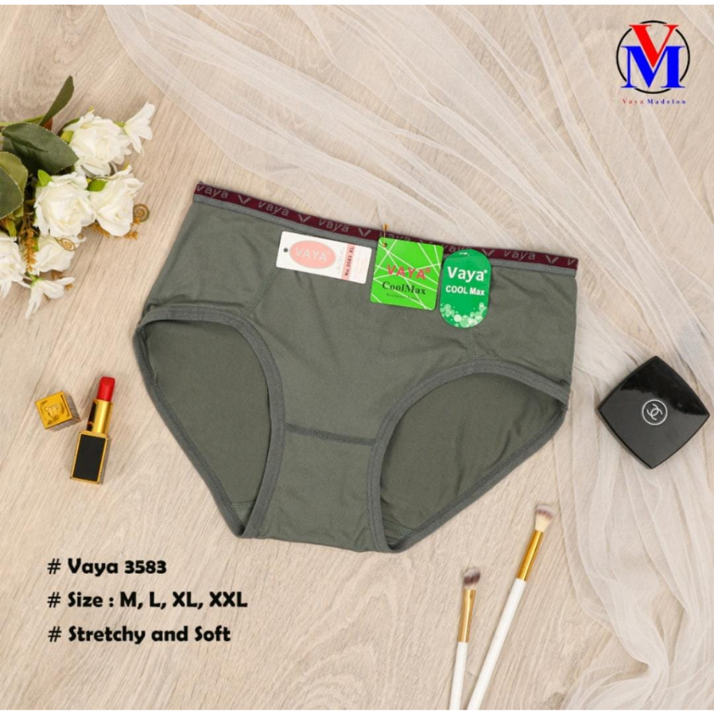 1 LUSIN | Celana Dalam Wanita VAYA 3583 / CD Dalaman Perempuan Super Soft Warna LEMBUT