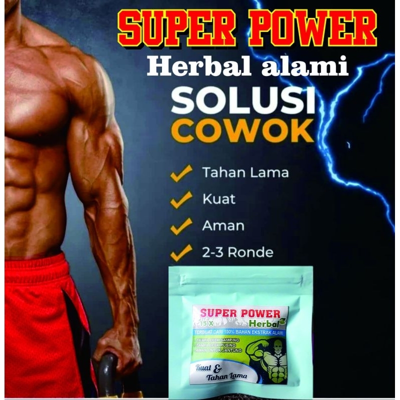 Obat Kuat Pria Tahan lama,Super Power/ Jamu kuat Pria Herbal Alami 100%(3 kapsul)
