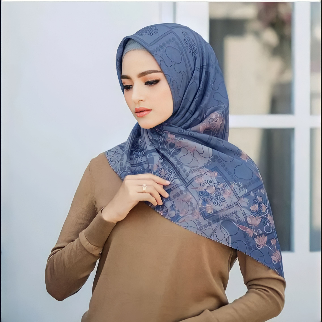 ( BISA COD ) Hijab Segi Empat Voal Premium Lasercut Motif Terkini 2023 // Jilbab Segi Empat Motif //