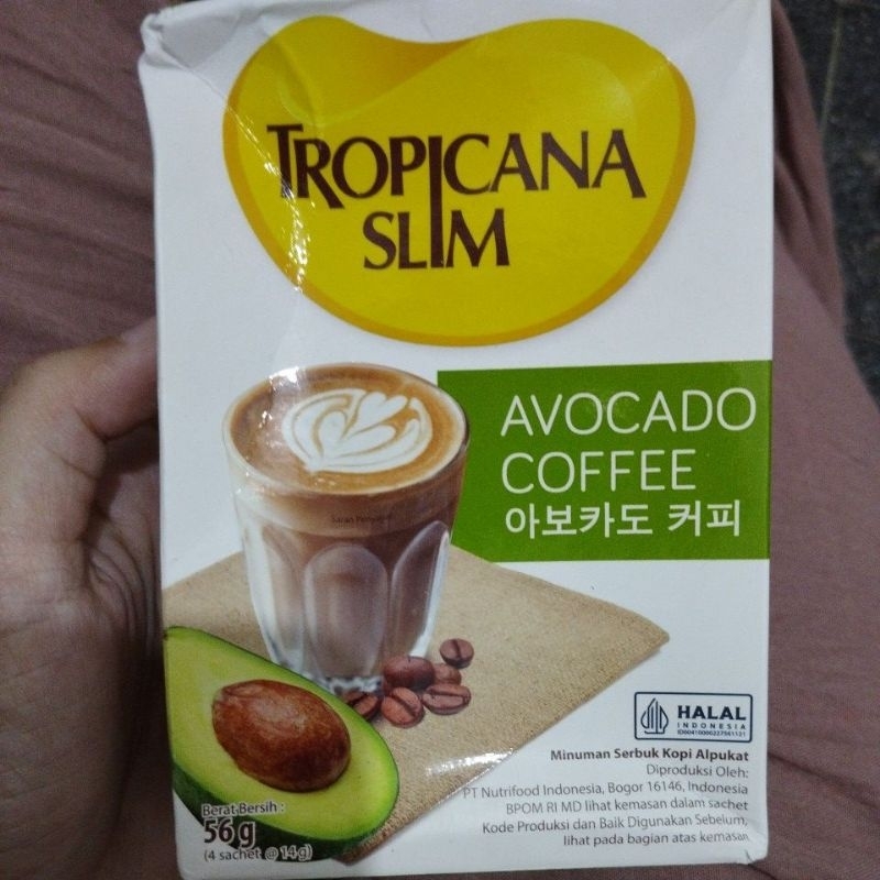 

Tropicana slim avocado coffee 56gr isi 4 sachet