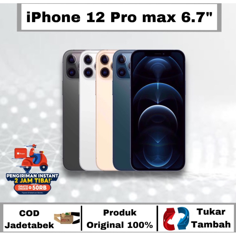 iPhone 12 Pro Max 512GB 12 ProMax Garansi Resmi IBOX