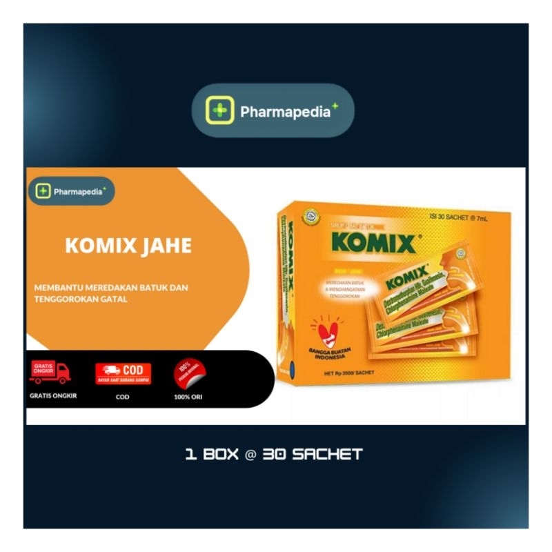 Komix Jahe 1 Box @ 30 Sachet