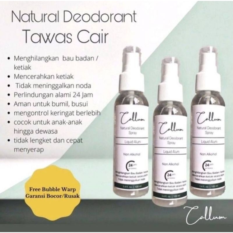 Callum Natural Deodoran Spray Tawas