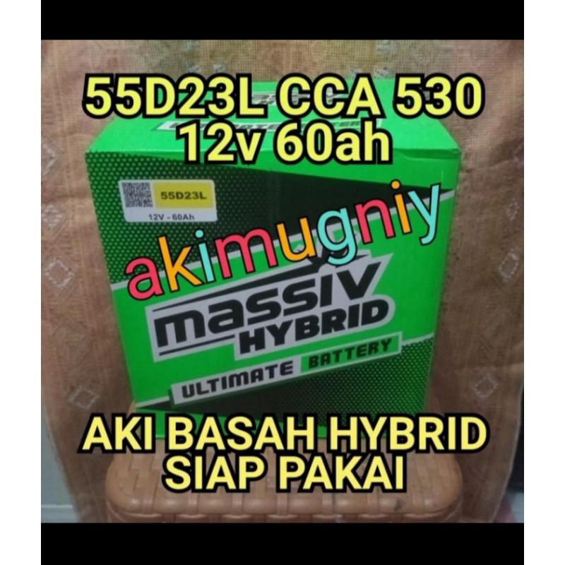 aki 55d23l hybrid basah 12v 60ah gs incoe yuasa Juke Serena Camry Xtrail Alphard Innova fortuner