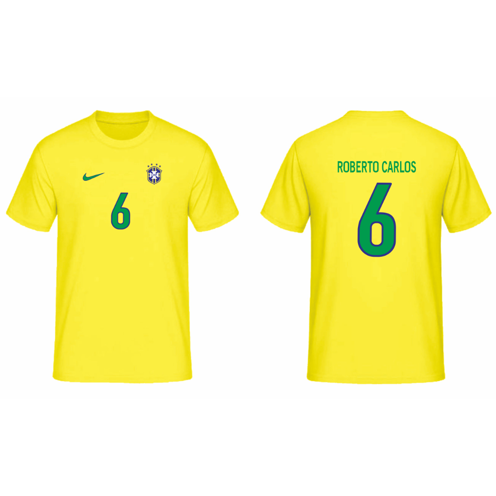 T-SHIRT KAOS BRAZIL WORLD CUP 1998 ROBERTO CARLOS