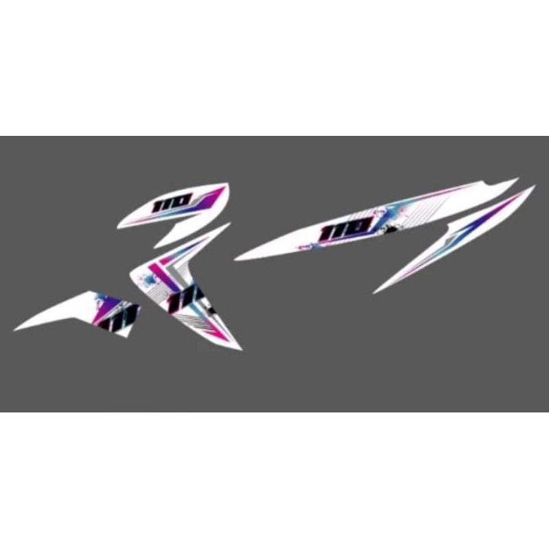 STIKER STRIPING TRANSPARAN VARIO 110 FI CUSTOM RAINBOW 110