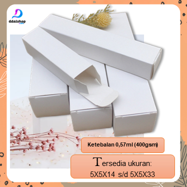 

Box Parfum Kardus Kotak Polos untuk Kemasan Botol Hampers Souvenir Dus kemasan 5X5