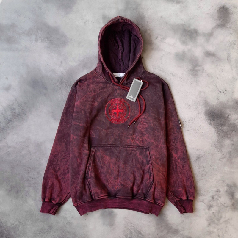 SWEATER HOODIE STONE ISLAND SUPREME