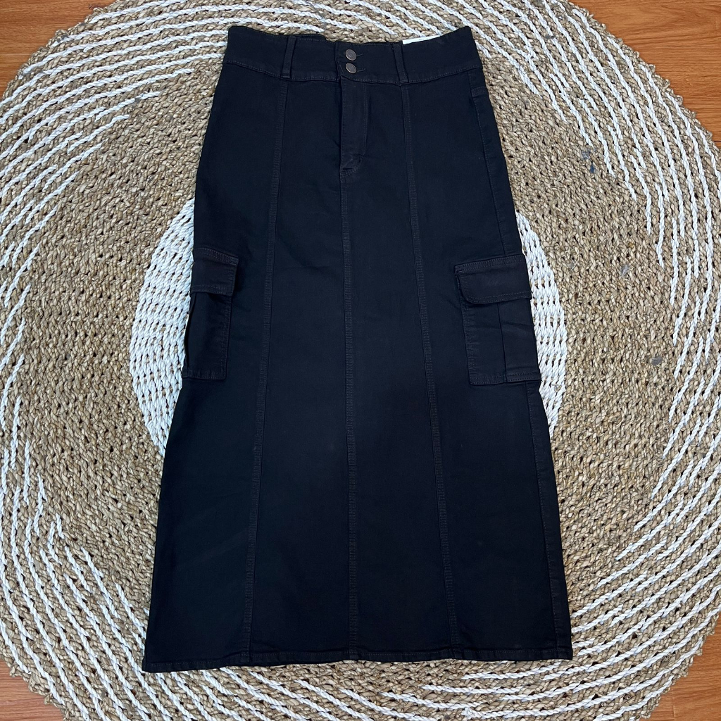 LAGI DISKON Celana Rok Jeans Wanita Zipper Skirt M2 4284 Mis 2000 Bahan Denim Strecth Melar Murah