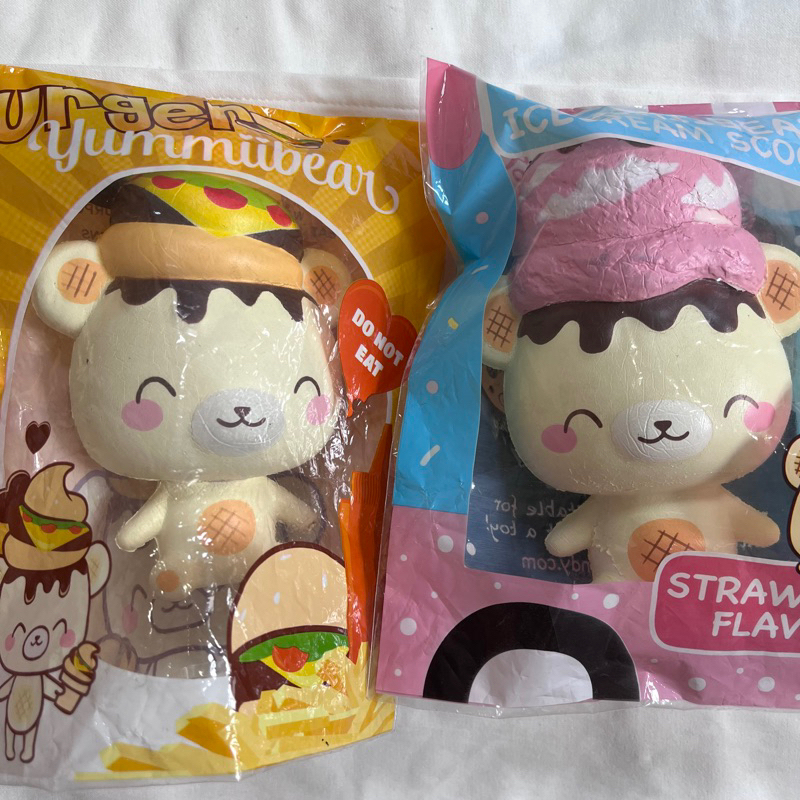 {PRELOVED} Squishy YummiiBear Burger & Ice Cream