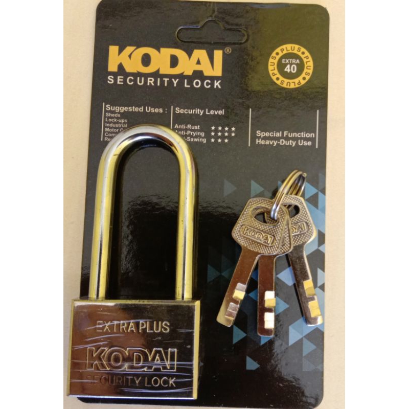 Descend Kodai Gembok Pagar Rumah 3 Anak Kunci - Gembok Anti Maling - Gembok Leher Pendek Dan Panjang