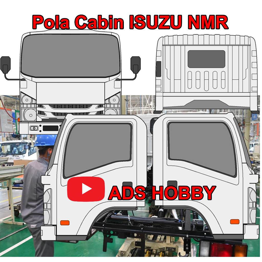 Pola Miniatur Truk ISUZU NMR / Pola Truck ISUZU ELP Truk