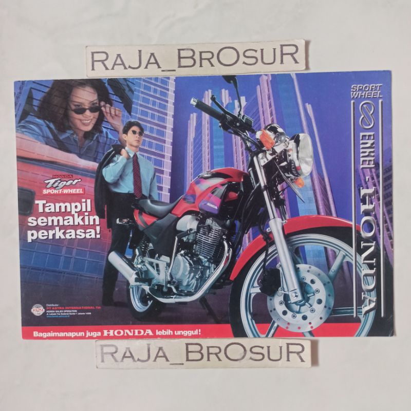 Poster brosur katalog flyer jadul lawas Honda Tiger 2000/Tiger lawas/Tilas 2002