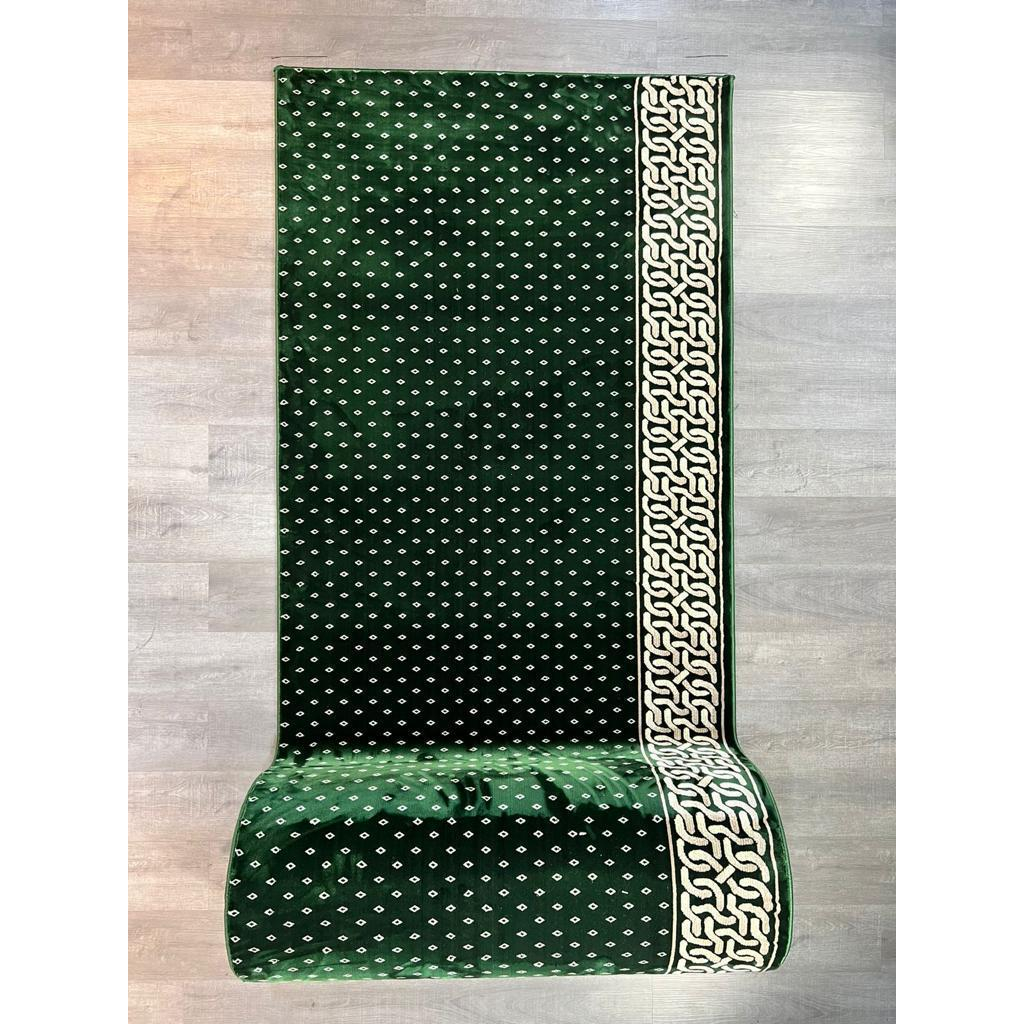 Karpet Masjid Sajadah Mushola Roll Import Turki Mirac Hijau Per Roll Panjang 12 Meter Lebar 120cm Mo