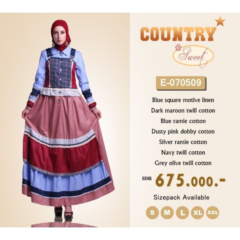 (COD) Gamis Country Sweet E-070509 by Esme Fashion