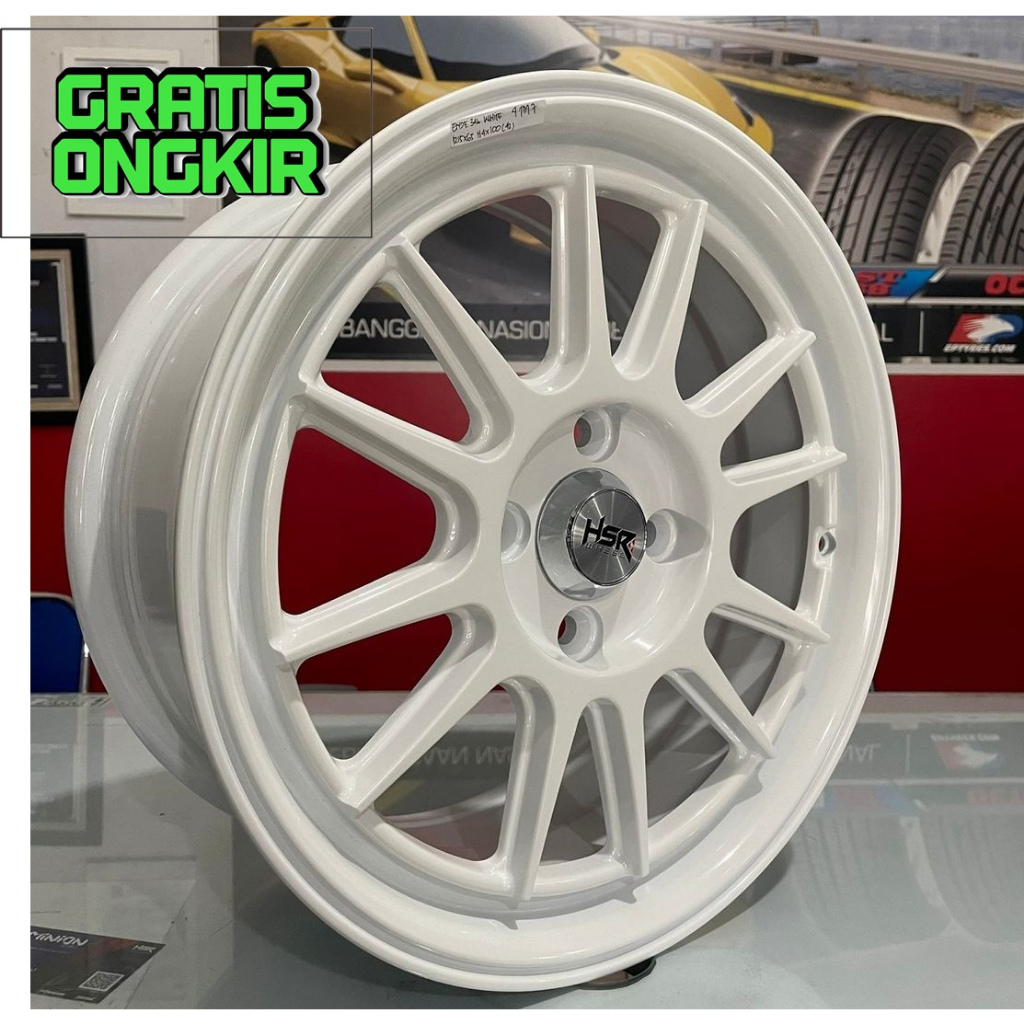 Velg Mobil Ring 15 Lebar 6,5 HSR Ende Putih velg Racing R15 Ignis Splash Spin
