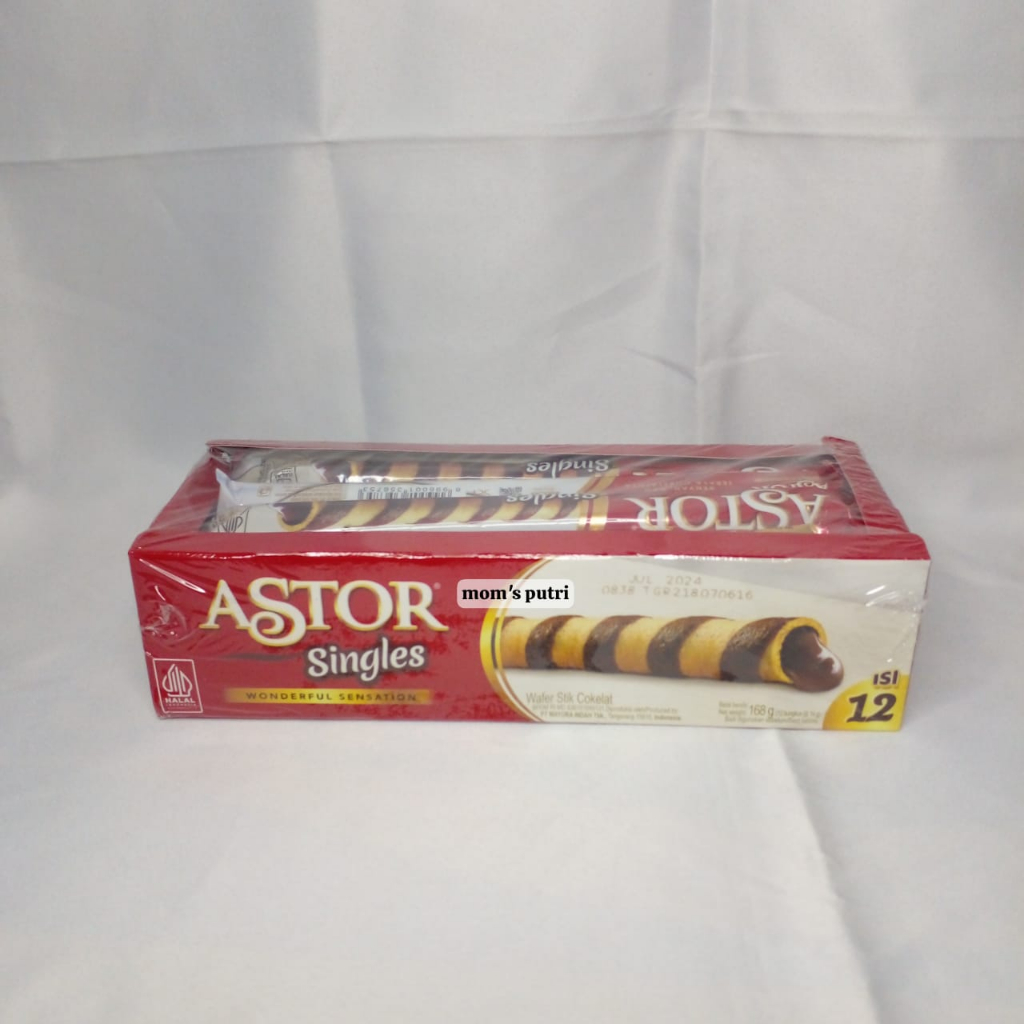 

Astor Singles | Wafer Stik Cokelat Isi 12pcs @14gr