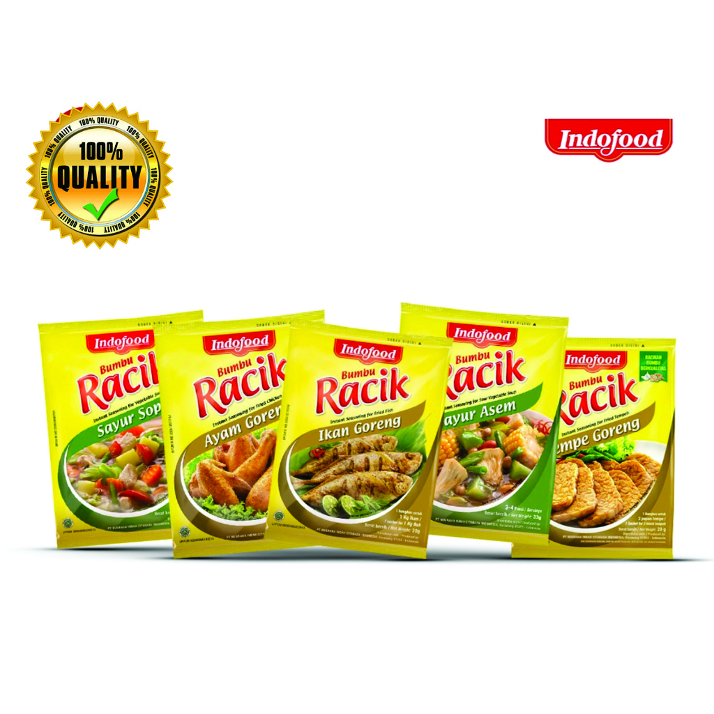 

Indofood Bumbu Racik Masakan Instant Ayam Ikan Nasi Goreng