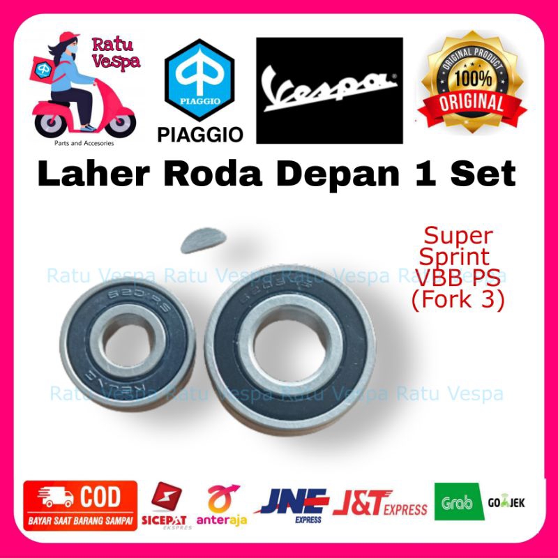 Laher Roda depan 1set (Fork 3) Vespa VBB Super Sprint PS Strada