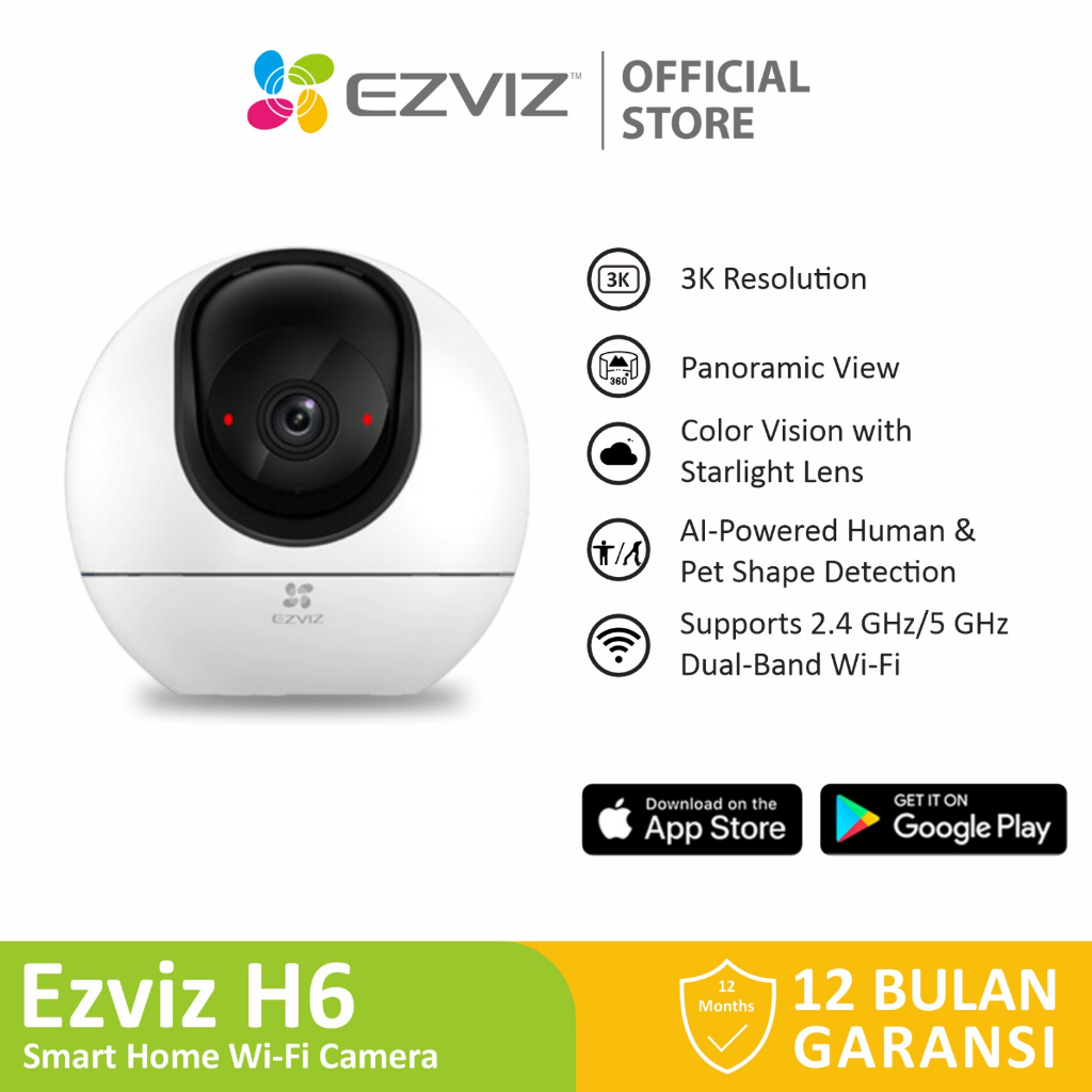 Ezviz H6 3K Smart Home Wifi IP Camera CCTV Indoor Type C