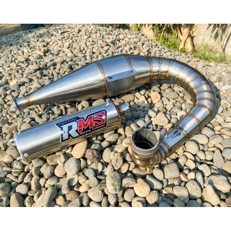 knalpot standar racing vespa buang kiri