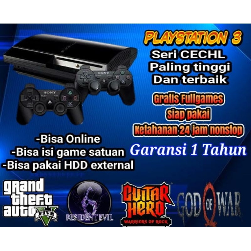 PLAYSTATION 3 PS3 FAT SERI CECHL/HL TERBAIK SEGEL VOID SONY SIAP BEGADANG NONSTOP 24 JAM