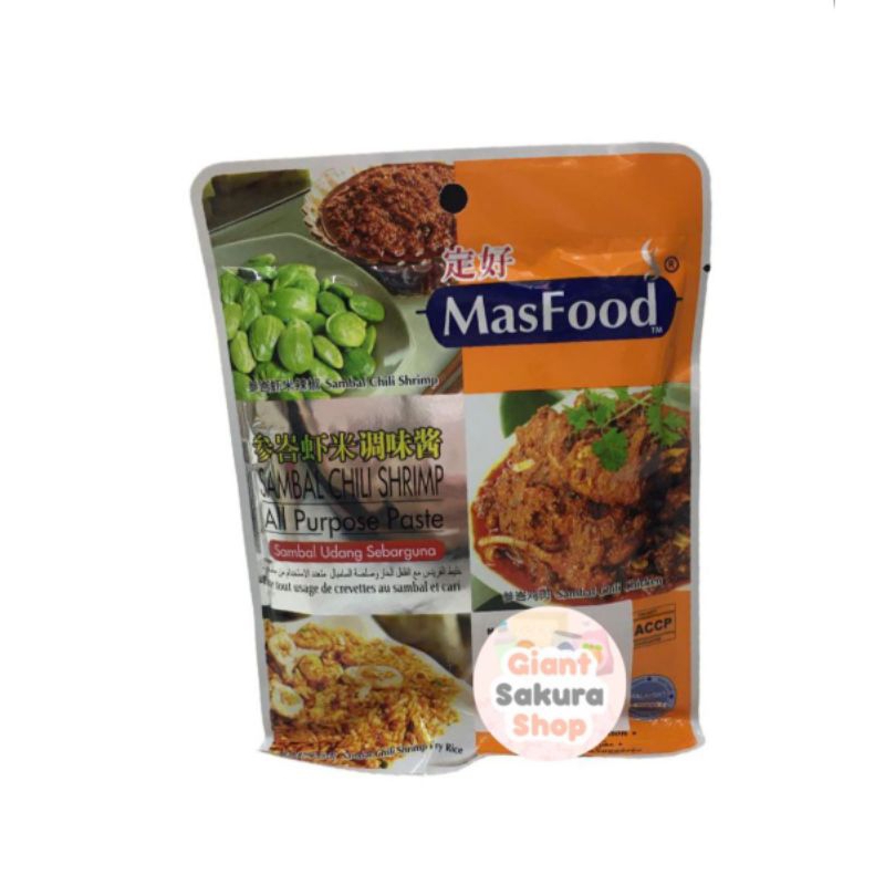 

Masfood Sambal Chili Shrimp All Purpose Paste / sambal serbaguna / impor / sambal