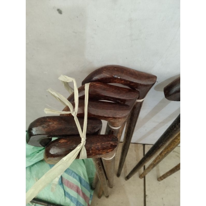 tongkat Iteuk kayu aren / tongkat jalan orang tua bahan kayu aren