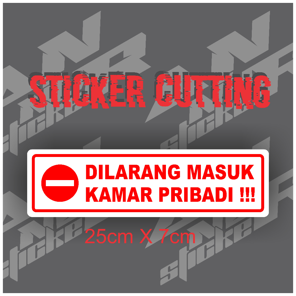 stiker dilarang masuk kamar pribadi sticker dilarang sticker pintu stiker anak kos