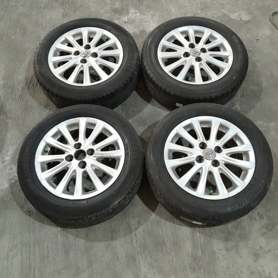 Velg Copotan Std Bekas Toyota vios Asli Ring 15 Lubang 4 Paket Bang  Pnp Buat Yaris Corolla Sigra Dl