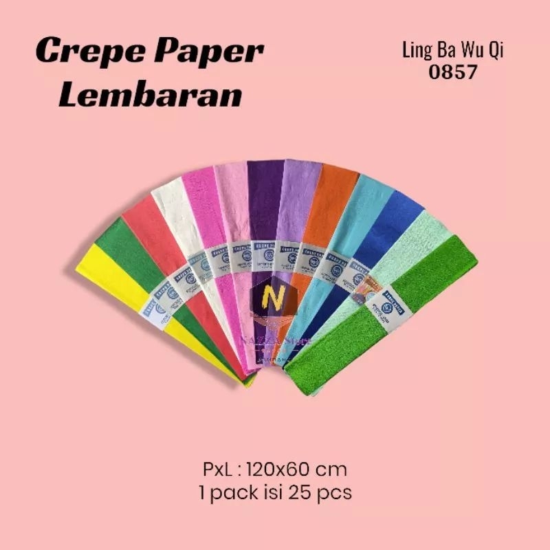 

KERTAS KLOBOT CREPE PAPER lembaran warna warni murah perlengkapan menghias kertas hiasan dekorasi dekor termurah