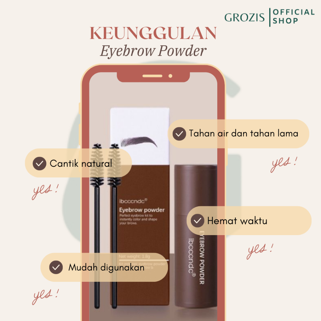 Eyebrow Powder Cetakan Alis Instan Eyebrow Stamp Alis Stempel Alis Waterproof dengan 10 Model Cetakan Alis
