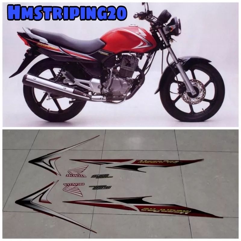 STRIPING STIKER LIS BODY HONDA MEGAPRO PRIMUS TAHUN 2006 2007 MERAH