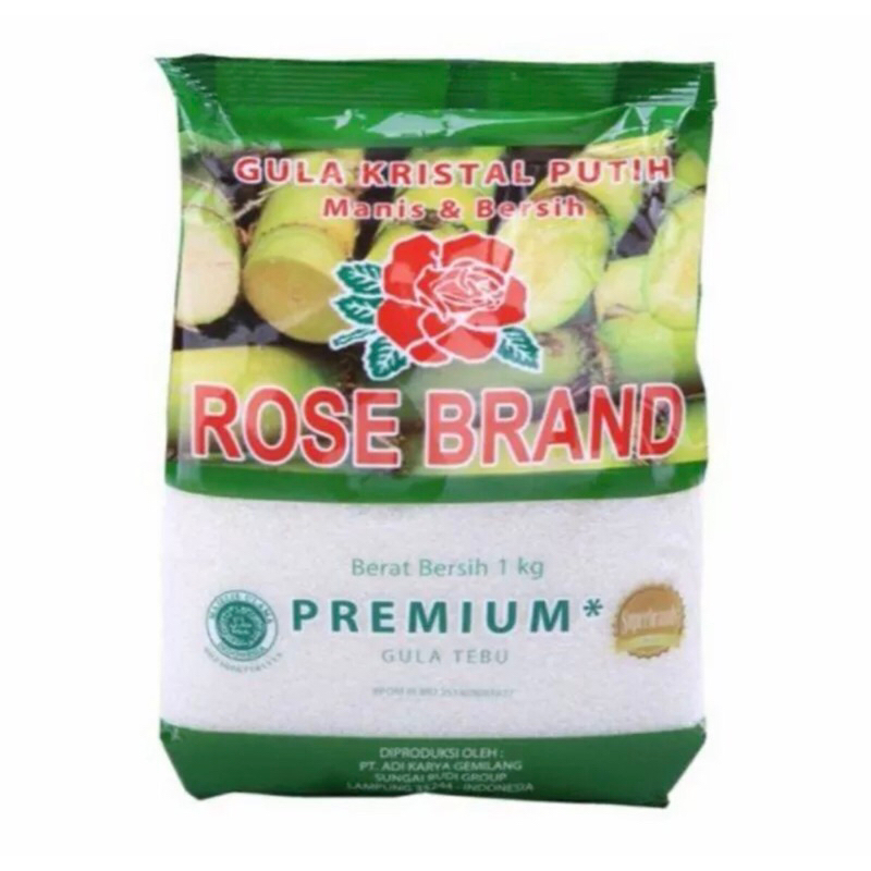 

Gula kristal putih manis bersih Rose brand kemasan 1kg