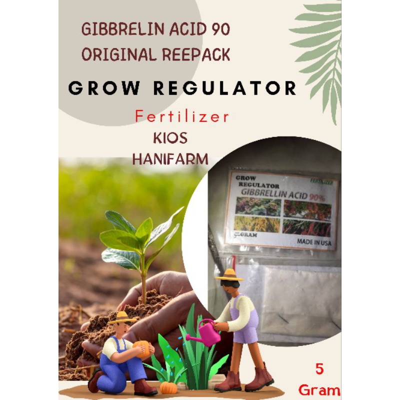 Hormon GA3 murni 90% (Gibbrellin 90%) Original Made in USA 5gram