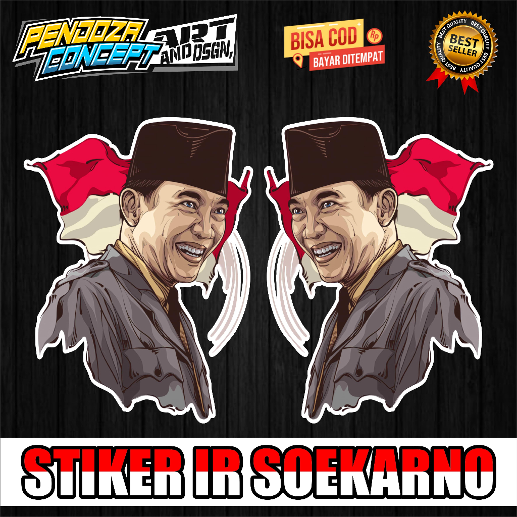 stiker ir soekarno stiker kemerdekaan stiker gambar ir soekarno