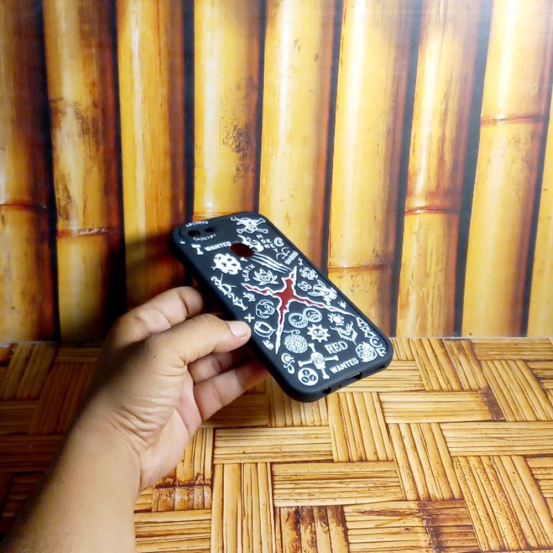 Robot Case Oppo F5 Youth Softcase Black Oval Premium Gambar Anime One piece Luffy Oppo F5 CPH1723 CP