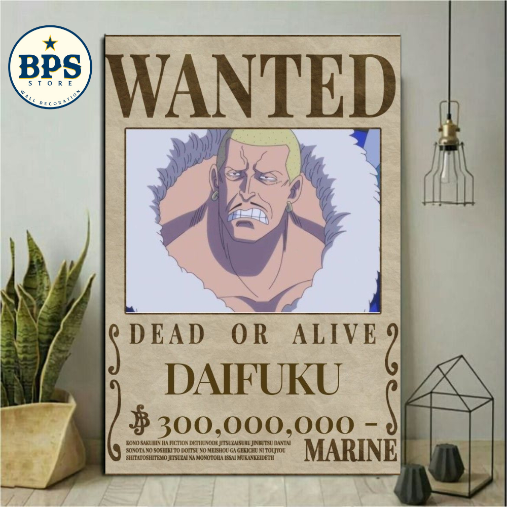 Poster Kayu one piece Bounty - Poster one piece Bounty - Hiasan dinding - pajangan dinding - walldec