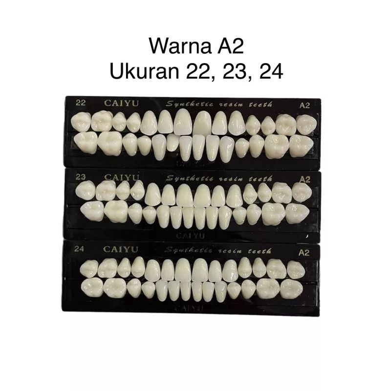 1 Strip Gigi palsu Atas Bawah Lengkap Full set  23,A3 Best Seller